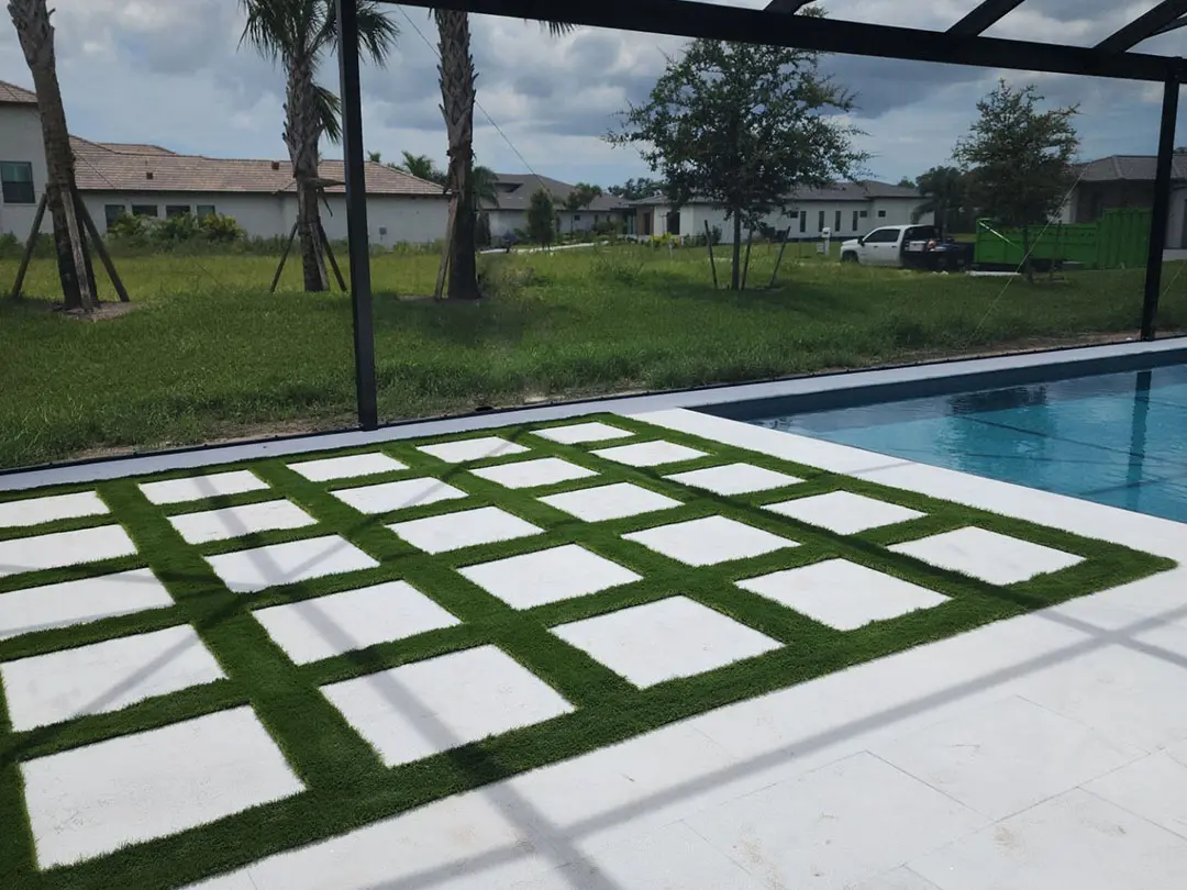 Poolside Turf Installation by Artificial Turf Frisco in Frisco, TX